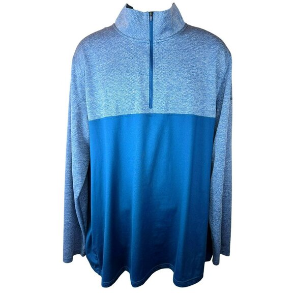 Under Armour Mens Loose Fit 1/2 Zip Pullover 2XL Blue Activewear - Picture 2 of 8